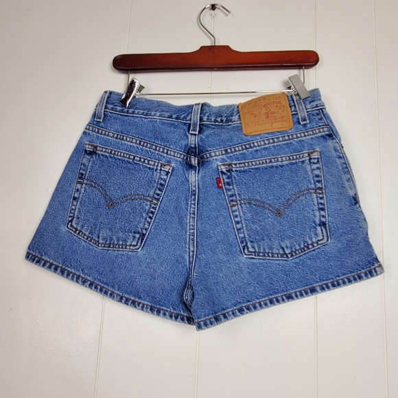 Levis 550 Vintage y2k 90s relaxed fit shorts with zipper and blank tab size 11 - Picture 2 of 12